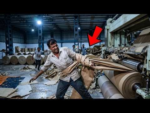 He was caught by a paper roll and pulled into the machine, leading to a fatal accident