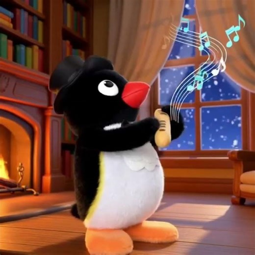Listen up! Master Pingu’s private concert is officially starting! 🎩