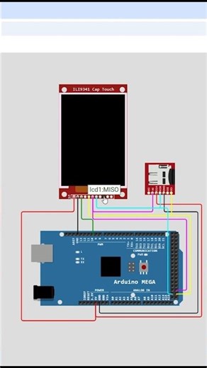 Touch Screen + MicroSD with Arduino Mega 💡#shorts