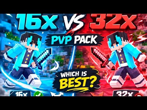 16x vs 32x PvP Pack ⚔️ Which is Best for Minecraft PvP? (FPS + PvP Test)