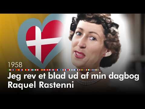 JEG REV ET BLAD UD AF MIN DAGBOG – RAQUEL RASTENNI 🇩🇰 | Denmark | Eurovision Song Contest 1958 [HD]