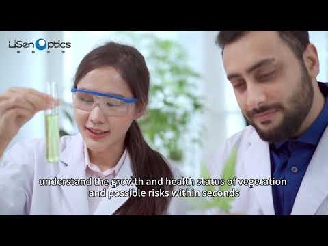 A handheld field spectrometer makes on-site diagnosis, instantly revealing vegetation health.