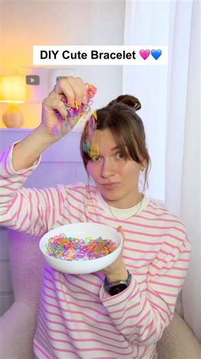 DIY Sweet Friendship Bracelet 💕 Simple & Cute Gift #diy #cute #trending #viral #bracelet #craft