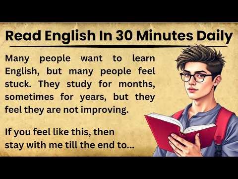 Read English 30 Minutes Every Day and Watch Your Fluency Change || Reading And Listening Practice