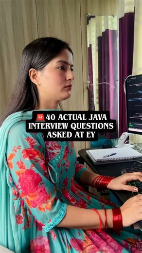 Saumya Awasthi on Instagram: "🚨 40 ACTUAL Java Interview Questions Asked at EY (Ernst & Young) If EY is on your target list, stop guessing and start preparing smart. These are real Java interview questions asked at EY — carefully grouped for Freshers, Experienced & Senior Developers so you know exactly what to focus on at your level. 👨‍💻 Freshers → Core Java, OOPs, Strings, Collections ⚙️ 2–5 Years → Java 8, Multithreading, Spring Boot, SQL 🏗️ 5+ Years → Microservices, System Design, Perform
