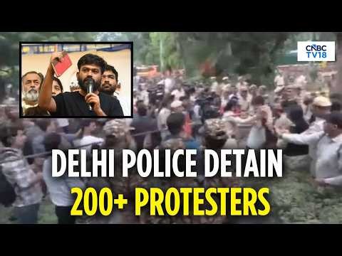 Delhi Police Detains Over 200 Protesters Ahead of Planned Demonstration | Delhi Protest Today | N18V