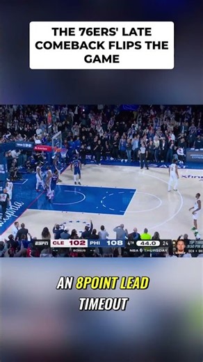 Jaylen Brown’s Late Dunk Ignites a Crucial NBA Finish | cavaliers vs 76ers #cavaliers #76ers