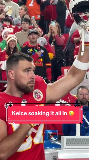 Travis Kelce soaking it all in… is this his last game in Kansas City? (via @NFL on Prime Video)