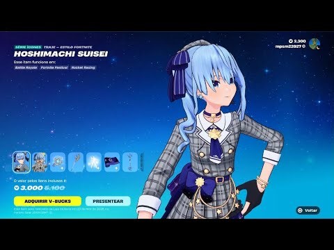 NOVA SKIN HOSHIMACHI SUISEI - LOJA FORTNITE 12/03/26 - LOJA FORTNITE DE HOJE - LOJA FORTNITE AO VIVO