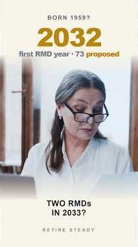 Born 1959? Your First RMD Is 2032 (Plan on 73) #Shorts