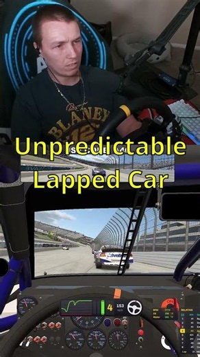Unpredictable Lapped Car #racinggame #nascar #iracing