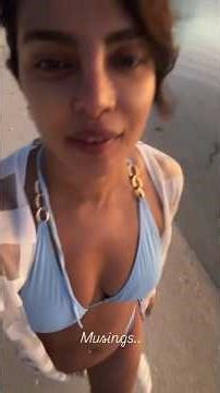 Priyanka Chopra's HOT bikini avatar as she takes a walk by the beach & shares a message 🔥 #shorts