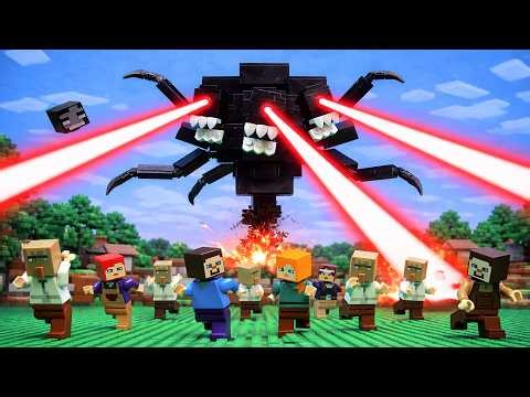 LEGO Minecraft: 999+ Villagers Vs The Epic MUTANT WITHER STORM!