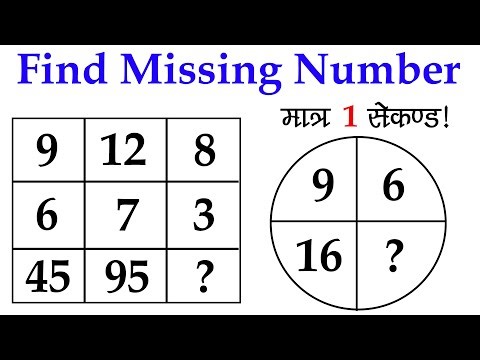 Missing Number (लुप्त संख्या) Reasoning Tricks | Find the Missing Number in Seconds
