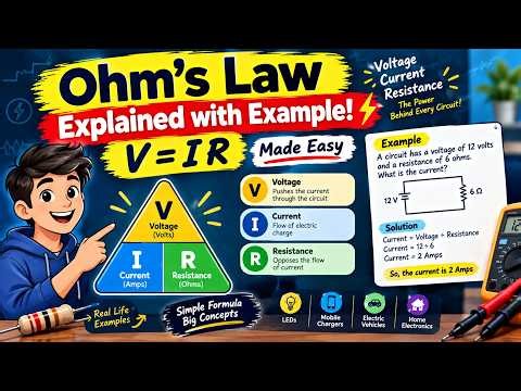 Ohm’s Law Explained with Example! ⚡ V = IR Made Easy