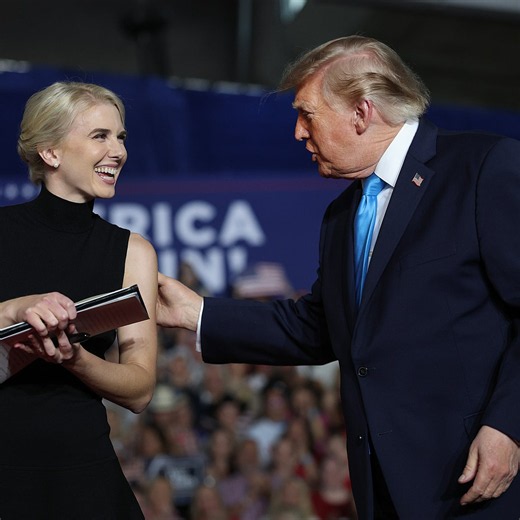 Trump brings Natalie Harp on stage to sign executive order at Nebraska rally
