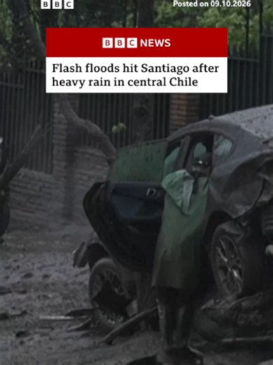 Torrential rains have swept across central Chile, hitting the region with severe flooding including in Santiago the country’s capital. #Flooding #Climate #SouthAmerica #Chile #BBCNews