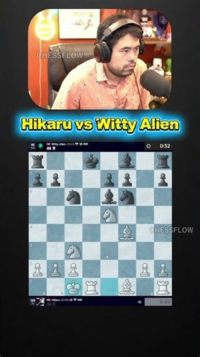 Hikaru CHECKMATES Witty Alien #chess #hikarunakamura #titledtuesday #queensac #checkmate