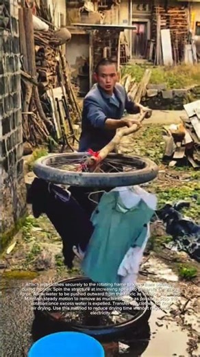 Manual Spin Dryer Reduces Drying Time Without Electricity