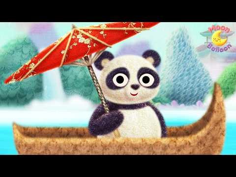 🔴Moon Balloon | Baby Sleep Music | Panda’s Spring Boat Ride 🌸| LOW STIMULATION