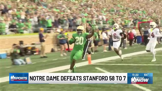 HIGHLIGHTS: Notre Dame routs Stanford 58-7