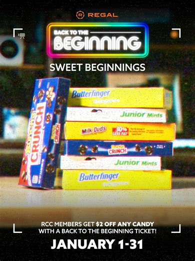 Regal Cinemas on Instagram: "Are you ready to go back to the beginning? 🔙 🪩Here is the Week 2 Lineup of Back to The Beginning: ✨1/8: Fantastic Beasts and Where to Find Them ✨1/9: The Hobbit: An Unexpected Journey ✨1/10: The Hobbit: The Desolation of Smaug ✨1/11: The Hobbit: The Battle of the Five Armies ✨1/12: The Wizard of Oz ✨1/13: King Arthur: Legend of the Sword ✨1/14: Indiana Jones and the Temple of Doom Regal Crown Club members get $2 off any candy with a Back To The Beginning ticket🍭 G