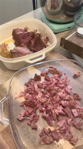 Making a meal from leftover ham!