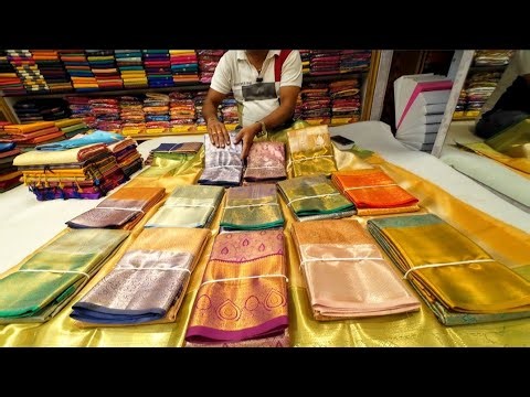 ಅದ್ದೂರಿ ರೇಷ್ಮೆ ಸೀರೆಗಳು ಕಡಿಮೆ ಬೆಲೆಯಲ್ಲಿ ಕೊಡ್ತಾರೆ chickpet bangalore wholesale silk sarees kanjivaram