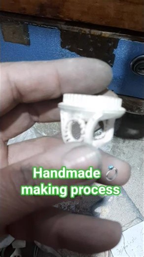 handmade silver ring 💍 making process #viral #trending #new #ring #gemstone #silversmith #short #f