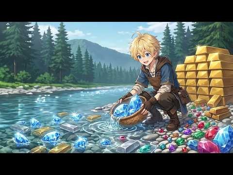【アニメ異世界】Episode 1&2 【大富豪】未開の森に捨てられた結果→その辺の川で適当に石を拾っただけなのに、なぜか超絶レア宝石と金塊が無限にザックザク採れてしまい【マンガ動画】