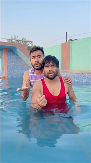 Swimming pool ke andar shark ban gaya 🦈 Part 3 #comedy #funny #summerofgoals