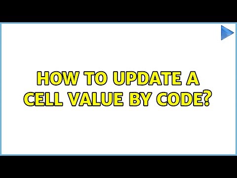 How to update a cell value by code? (2 Solutions!!)