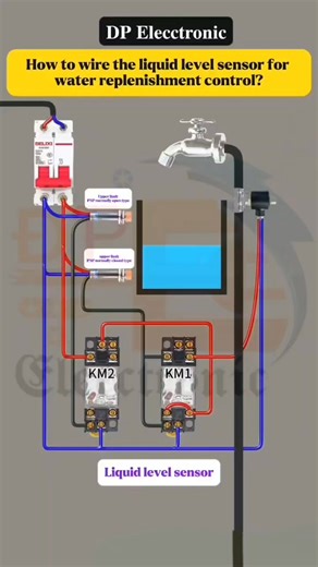 How to wire the liquid level sensor for water replenishment control?... #DPElecctronic #Electrical #Elcctronic #fblifestyle #electricalwrok #instagramreels #interiordesign #DPElecctronicfollow | 𝐃𝐏 𝐄𝐥𝐞𝐜𝐜𝐭𝐫𝐨𝐧𝐢𝐜