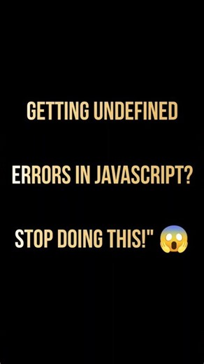 Stop Getting undefined Errors in JavaScript! 🤯 | Optional Chaining #6 #shorts
