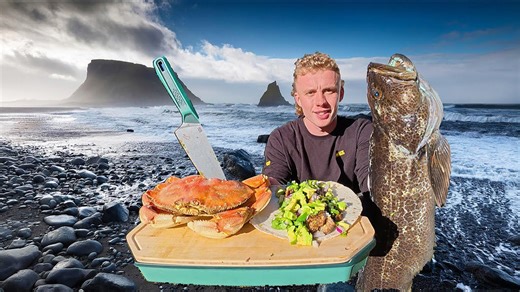 Spearfishing ling cod catch & cook (freezing conditions)