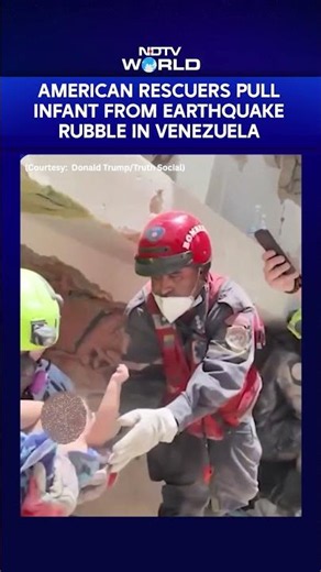 Baby Rescued Alive From Venezuela Earthquake Rubble, Dramatic Rescue Caught On Camera