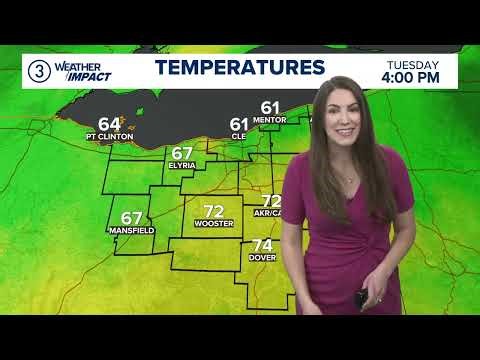Cleveland weather: Cooler with showers on Wednesday with temps in the mid 50s