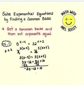 Solve Exponential Equations by Finding a Common Base: Simply Explained #exponentialequations