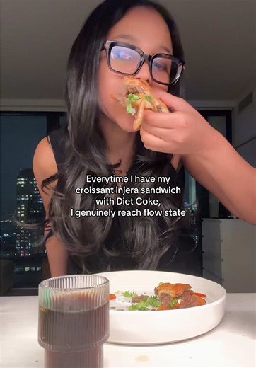 Nothing is better #croissantsandwich #ethiopiangirl #injera #nycgirl