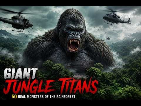 Giant Jungle Titans VS Helicopters | 50 Realistic Monster Scenes