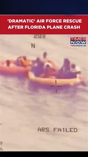 Pentagon Releases Dramatic Video Of Air Force Rescue After Plane Crashes Off Florida Coast #shorts