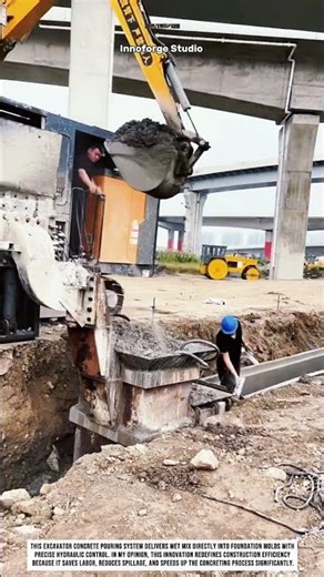 Excavator Concrete Pouring System Innovation