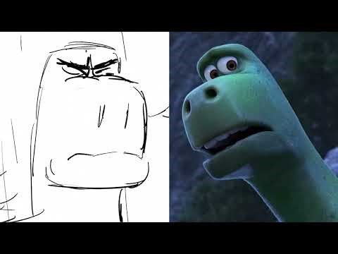 Il Viaggio di Arlo Side by Side | La tempesta | Storyboard vs. film | @DisneyIT