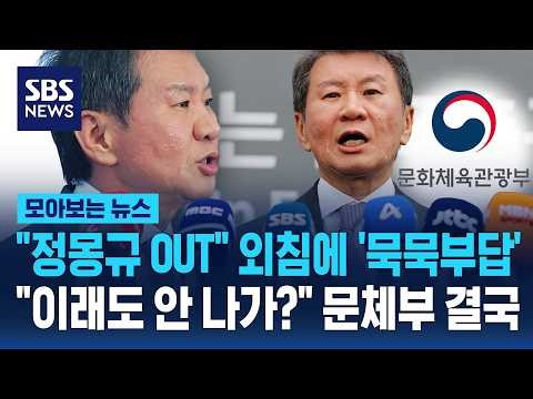 "정몽규 나가!" 팬들 외침 현실화? 문체부 결국 공문 보냈다 / SBS / 모아보는 뉴스