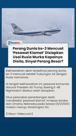 Langkah Darurat AS! ‘Pesawat Kiamat’ Disiapkan Usai Rusia Murka Kapalnya Disita, Sinyal Perang?