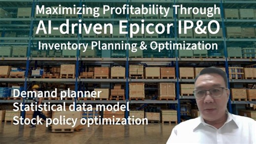 Maximizing Profitability Through AI-driven Epicor IP O - Inventory Planning Optimization | Joe Pranoto Marselo