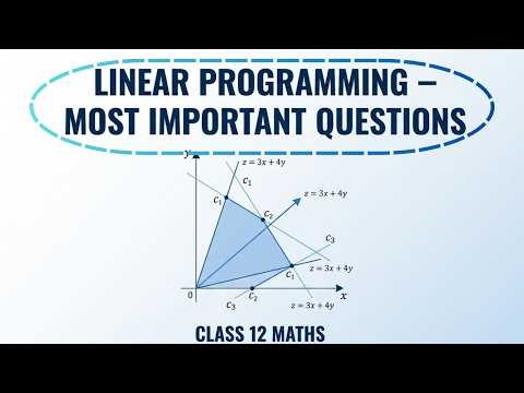 Linear Programming Most Important Questions (With Solutions) Class 12