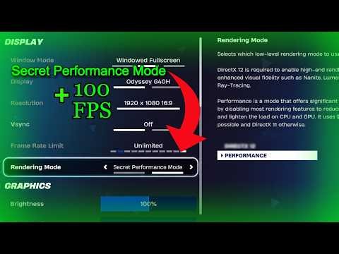 HOW TO GET *NEW* Fortnite PERFORMANCE Mode Gives 100+ FPS