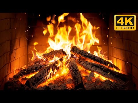 🔥 MOUNTAIN LODGE FIREPLACE with CRACKLING LOGS & BURNING FIRE SOUNDS for SLOW LIVING ATMOSPHERE