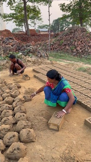 🧱 Inside a Village Brick Factory | How Workers Make Thousands of Bricks by Hand 😮#brickmaking